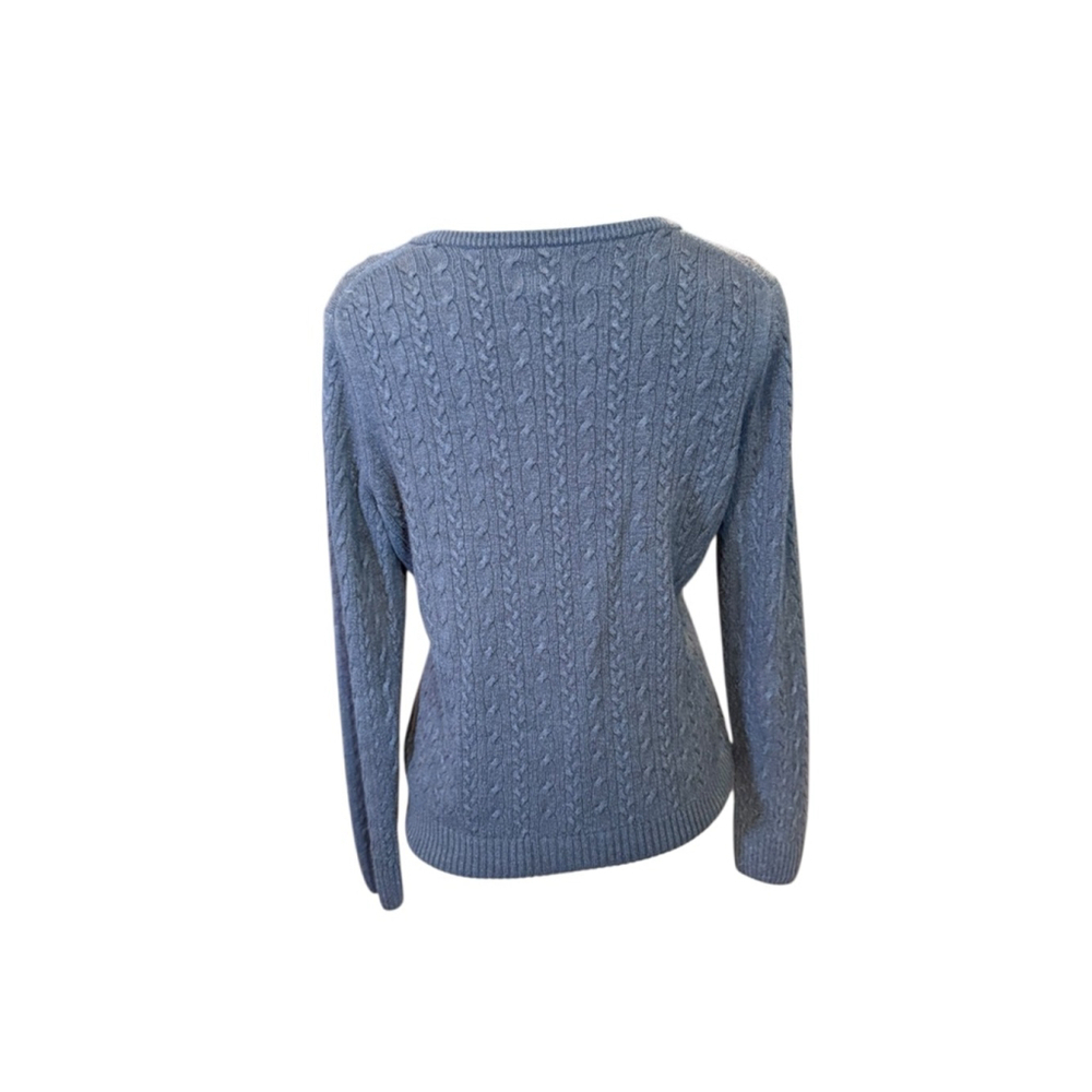 Women's Bass Sweater Size L Gray V-Neck - Picture 2 of 5